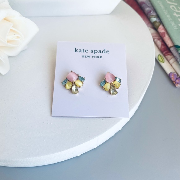 Kate Spade Gold Tone Crystals Stud Earrings - Picture 8 of 8